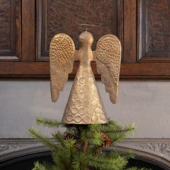 Golden Angel Silhouette Tree Topper