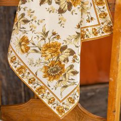 Golden Bloom Cotton Napkin Set of 4