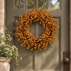 Golden Harvest Berry Wreath
