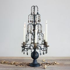 Gothic Grace Candelabra with Crystals
