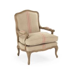 Grain Sack Striped Arm Chair