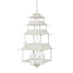 Grand Manor Cream Pagoda Chandelier
