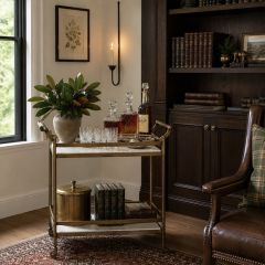 Grand Manor Marble Top Bar Cart