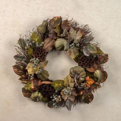 Green Harvest Autumn Wreath 24 Inch