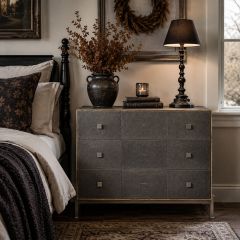 Grey Shagreen Luxe 3 Drawer Dresser