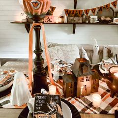 Halloween Plaid Table Runner