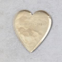 Hammered Brass Heart Trinket Dish