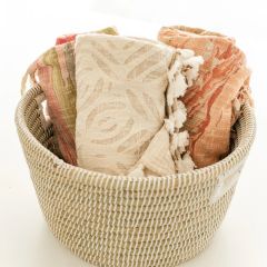 Hand Cut Cotton Throw With Fringe