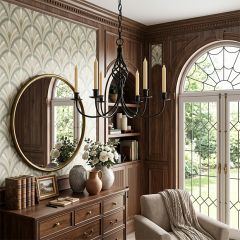 Hand Forged Iron Hanging Candelabra