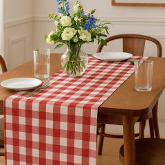 Handmade Classic Red Buffalo Check Table Runner