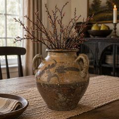 Handmade Handled Makou Pottery Jar