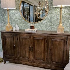 Handsome 4 Door Wood Console Cabinet
