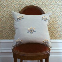 Handstitched Flower Bundles Throw Pillow