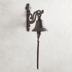 Hanging Cast Iron Dinner Bell Set of 2