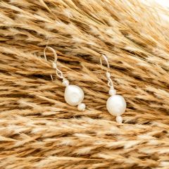 Hanging Pearl Sterling Silver Earrings