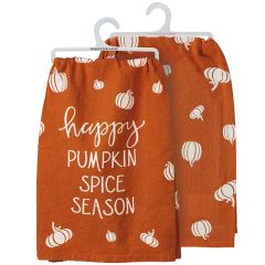 Happy Pumpkin Spice Season Cotton Kitchen Towel Set of 2