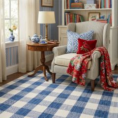 Harbor House Navy Check Area Rug
