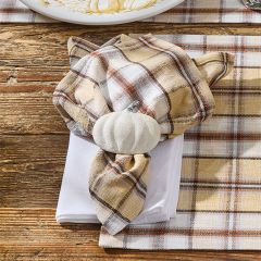 Harvest Gathering Plaid Napkin Set of 4