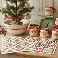 Heirloom Noel Quilt Swedish Dishcloth Set of 2