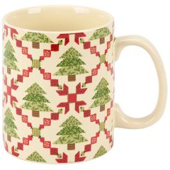 Heirloom Noel Tree Quilt Stoneware Mug