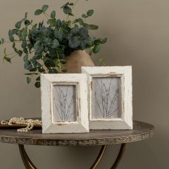 Heirloom Style Distressed White Frame