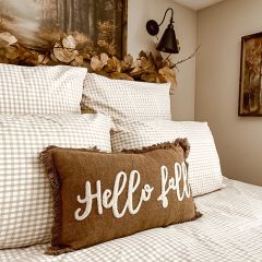 Hello Fall Velvet Lumbar Pillow