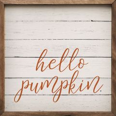 Hello Pumpkin Framed Wall Sign