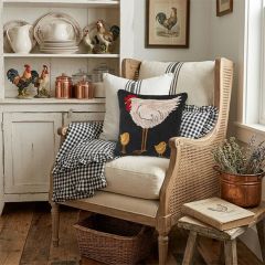 Hen and Chicks Hook Pillow