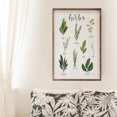 Herbs I White By Becky Thorns Framed Wall Art