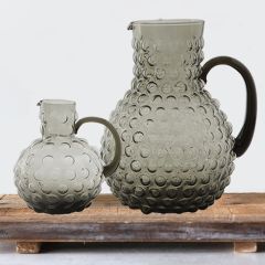 Hobnail Glass Smoky Pitcher One of Each