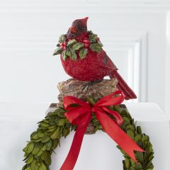Holiday Cardinal Stocking Holders Set of 2