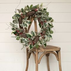 Holiday Charms Glittered Wreath