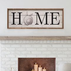 Home Bunny Black Whitewash Framed Sign