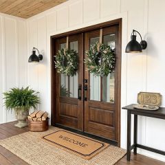 Homestead Industrial Outdoor Dome Wall Sconce Set of 2