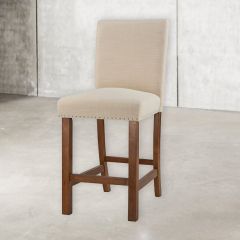 Hopsack High Back Counter Stool 24 Inch