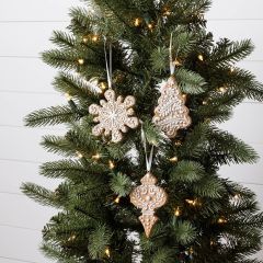 Iced Gingerbread Cookie Ornament Set of 3