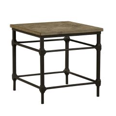 Industrial Chic Square End Table