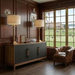 Industrial Farmhouse 3 Door Sideboard Cabinet