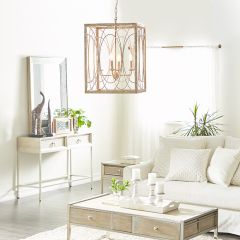 Iron Ovals 4 Light Chandelier