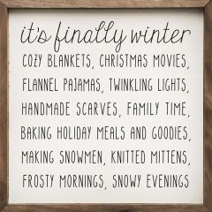 It's Finally Winter White Wall Art