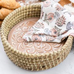 Ivy Swirls 2 Piece Round Bread Warmer