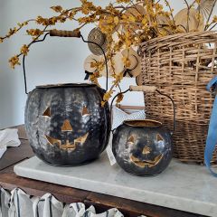 Jack O Lantern Bucket Set of 2