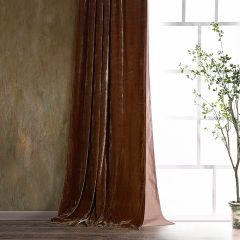 Jewel Tone Faux Silk Velvet Curtain Panel