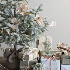 Jeweled Blush Magnolia Garland
