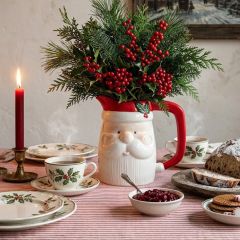Jolly Saint Nick Ceramic Pitcher