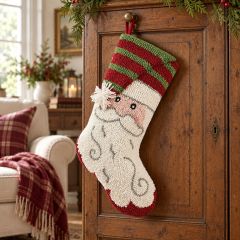 Jolly Santa 3D Christmas Hook Stocking