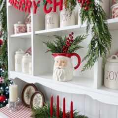 Jolly Santa Christmas Pitcher