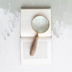Jute Handled Brass Magnifying Glass