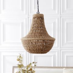 Jute Macrame Pear Shape Chandelier