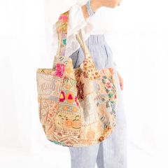 Kantha Fabric Handle Bag